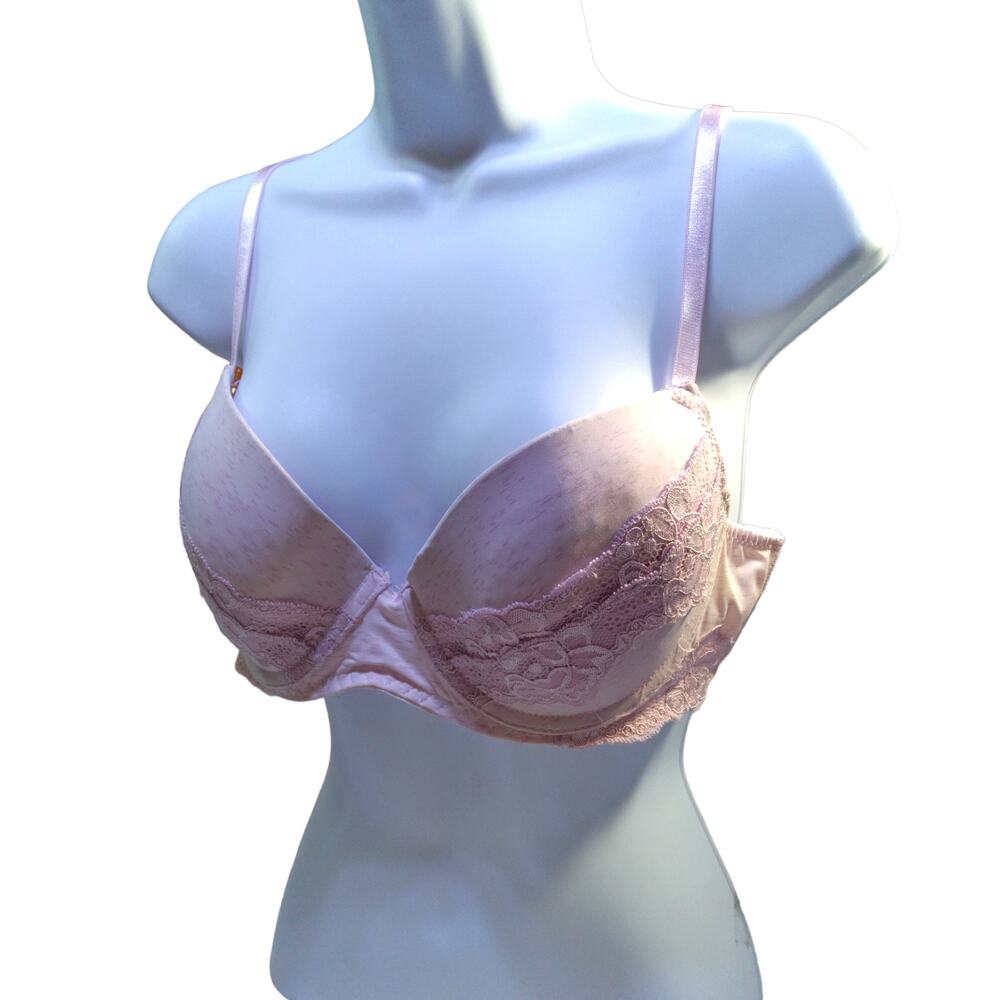 Rampage Intimates Women's 38C Underwire Bra Light Pink Back Clasp Lightly Lined